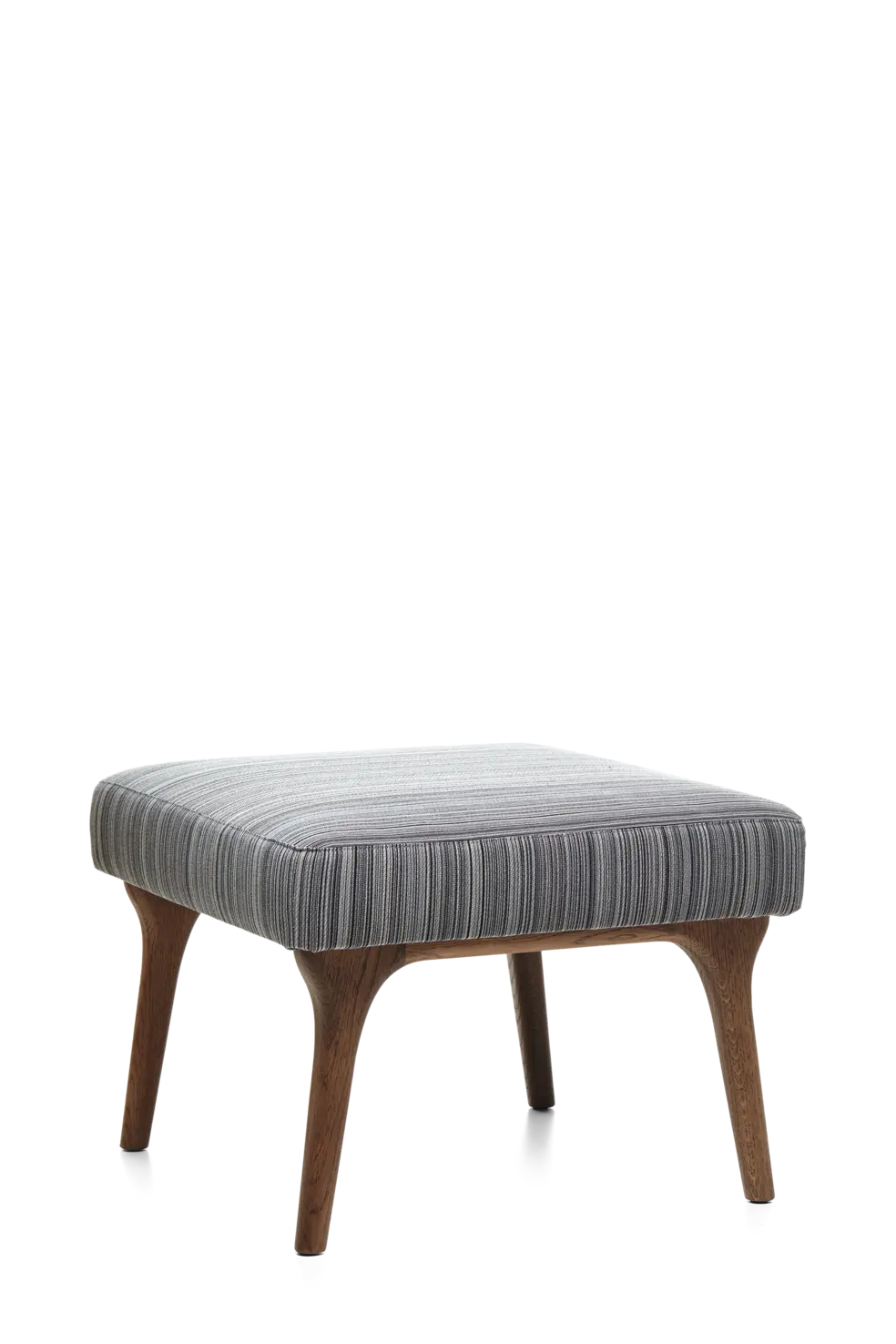 Zio Footstool Manga Brown Cinnamon wood front view
